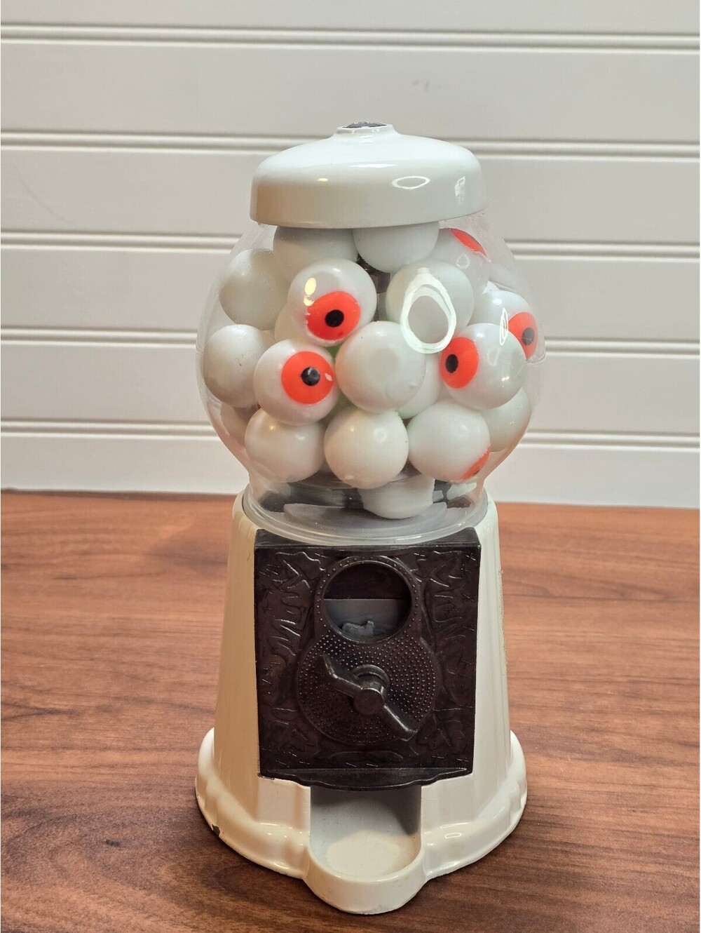 Vintage Halloween Eyeball Gumball Machine Spooky Canister Decor